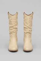 Slouchy Knee-High Western Boots Audrey Calvero