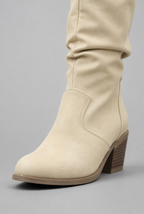 Slouchy Knee-High Western Boots Audrey Calvero