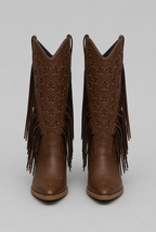 Fringe Star Western Cowboy Boots Audrey Calvero