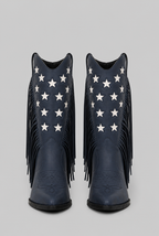 Fringe Star Western Cowboy Boots Audrey Calvero