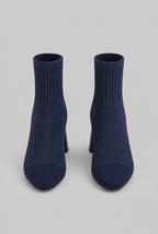 Knit Sock Boots with Block Heel Audrey Calvero