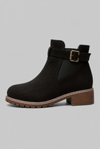 Suede Buckle Ankle Boots Audrey Calvero