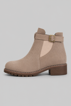 Suede Buckle Ankle Boots Audrey Calvero