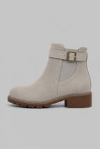 Suede Buckle Ankle Boots Audrey Calvero
