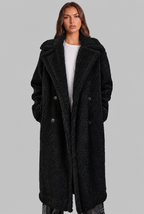 Oversized Wool Coat with Notched Lapel Audrey Calvero