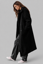 Oversized Wool Coat with Notched Lapel Audrey Calvero