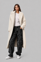 Oversized Wool Coat with Notched Lapel Audrey Calvero