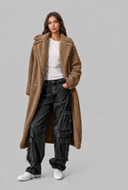Oversized Wool Coat with Notched Lapel Audrey Calvero