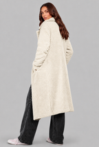 Oversized Wool Coat with Notched Lapel Audrey Calvero