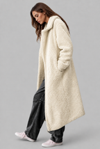 Oversized Wool Coat with Notched Lapel Audrey Calvero