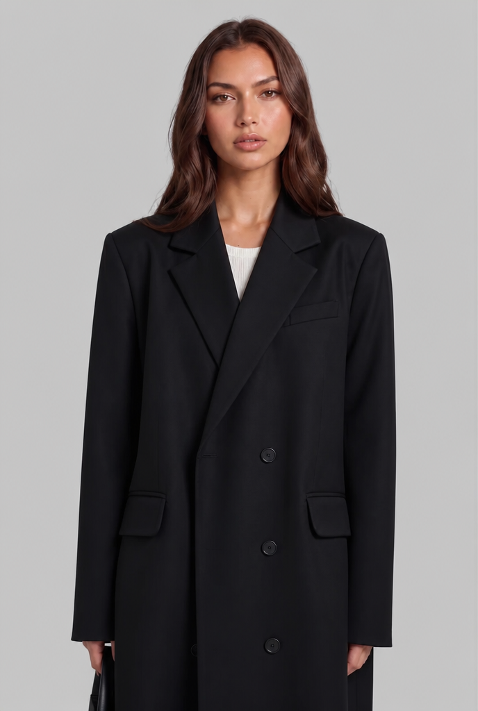 Tailored Trench Coat with Notched Lapel Audrey Calvero