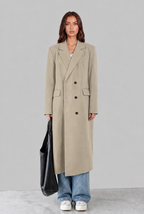 Tailored Trench Coat with Notched Lapel Audrey Calvero