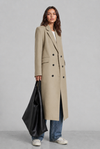 Tailored Trench Coat with Notched Lapel Audrey Calvero