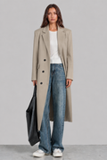 Tailored Trench Coat with Notched Lapel Audrey Calvero
