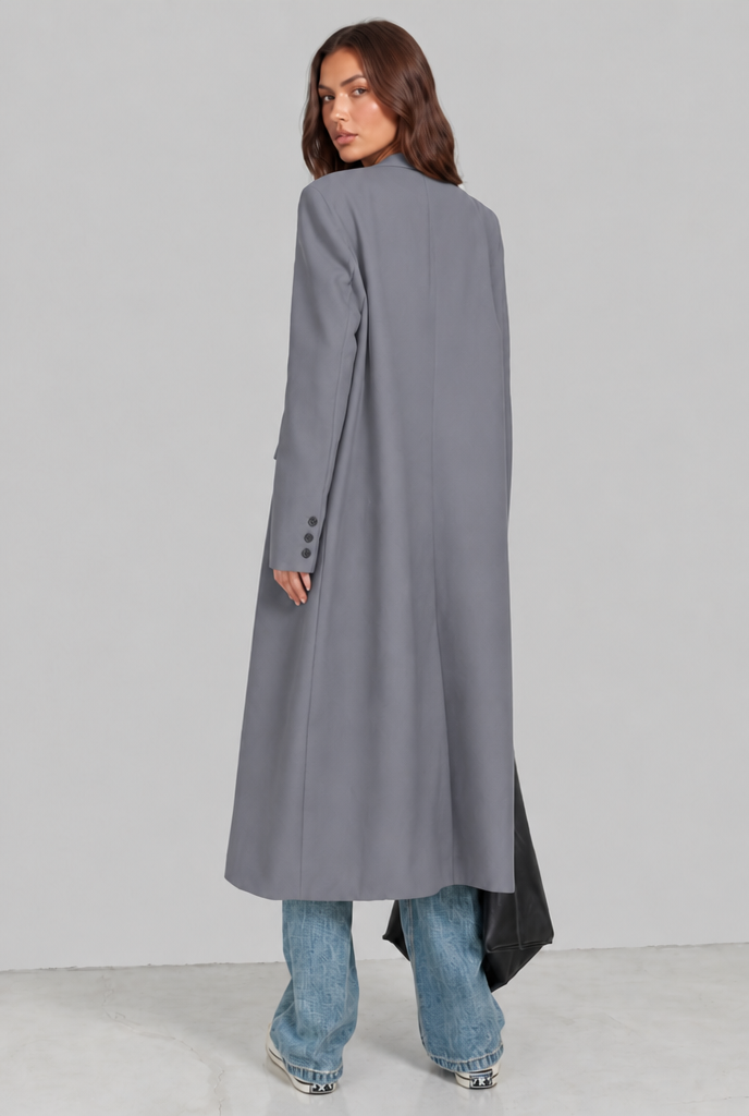 Tailored Trench Coat with Notched Lapel Audrey Calvero