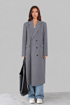 Tailored Trench Coat with Notched Lapel Audrey Calvero