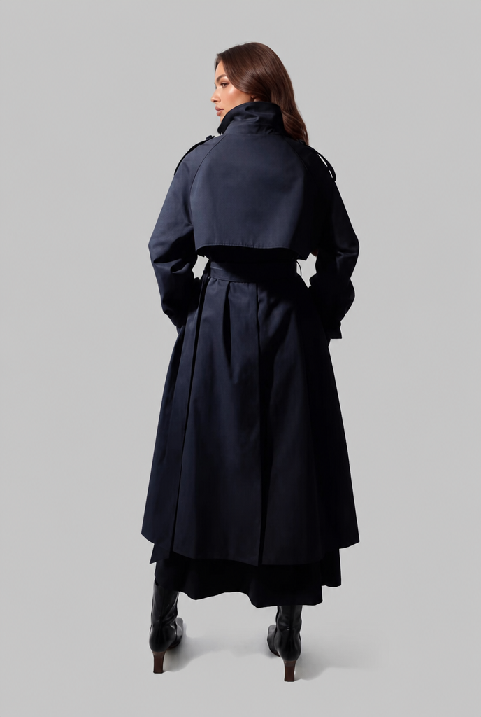 Longline Belted Trench Coat Audrey Calvero