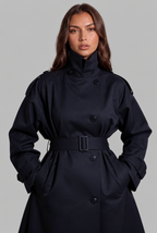 Longline Belted Trench Coat Audrey Calvero