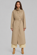 Longline Belted Trench Coat Audrey Calvero