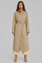 Longline Belted Trench Coat Audrey Calvero