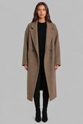 Oversized Wool Coat with Notched Lapel Audrey Calvero