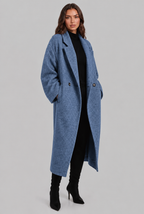 Oversized Wool Coat with Notched Lapel Audrey Calvero