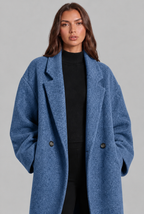 Oversized Wool Coat with Notched Lapel Audrey Calvero