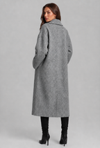 Oversized Wool Coat with Notched Lapel Audrey Calvero