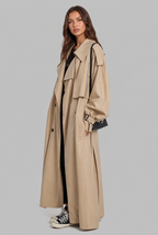 Long Trench Coat with Oversized Collar Audrey Calvero