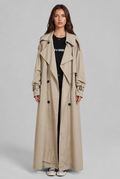 Long Trench Coat with Oversized Collar Audrey Calvero