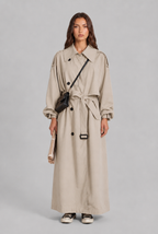 Long Trench Coat with Oversized Collar Audrey Calvero