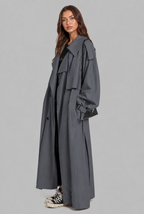 Long Trench Coat with Oversized Collar Audrey Calvero