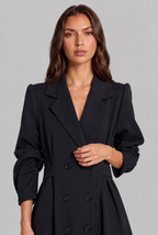 Midi Trench Coat with Double-Breasted Front Audrey Calvero