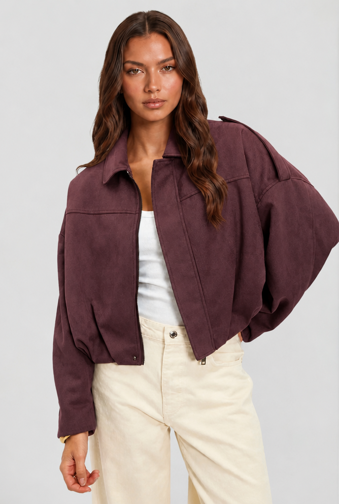 Oversized Suede Jacket Audrey Calvero