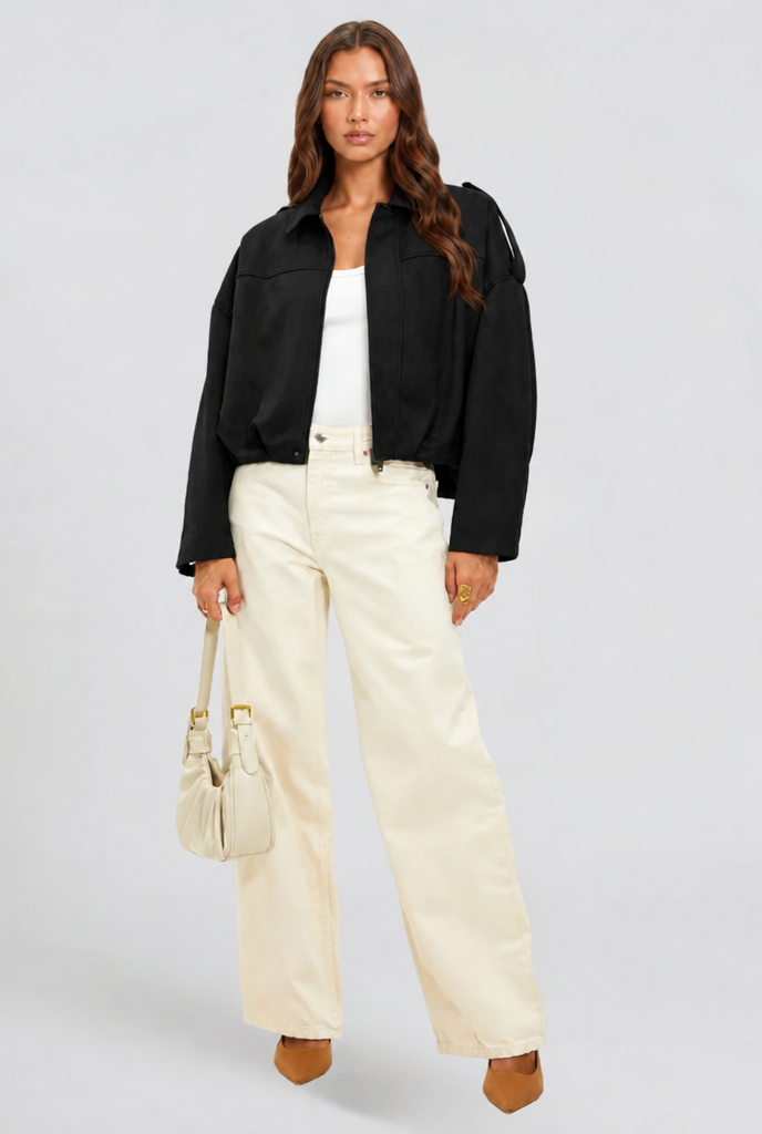 Oversized Suede Jacket Audrey Calvero
