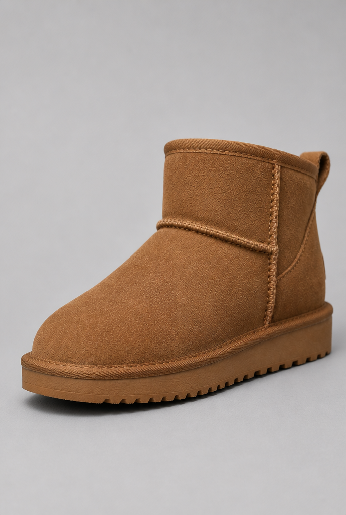 Suede Ankle Boots with Faux Fur Lining Audrey Calvero