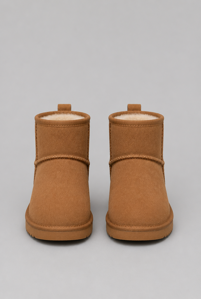 Suede Ankle Boots with Faux Fur Lining Audrey Calvero