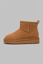 Suede Ankle Boots with Faux Fur Lining Audrey Calvero