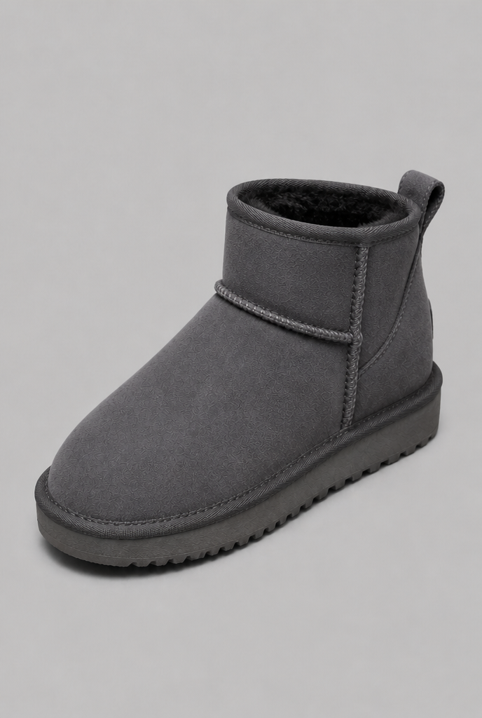 Suede Ankle Boots with Faux Fur Lining Audrey Calvero