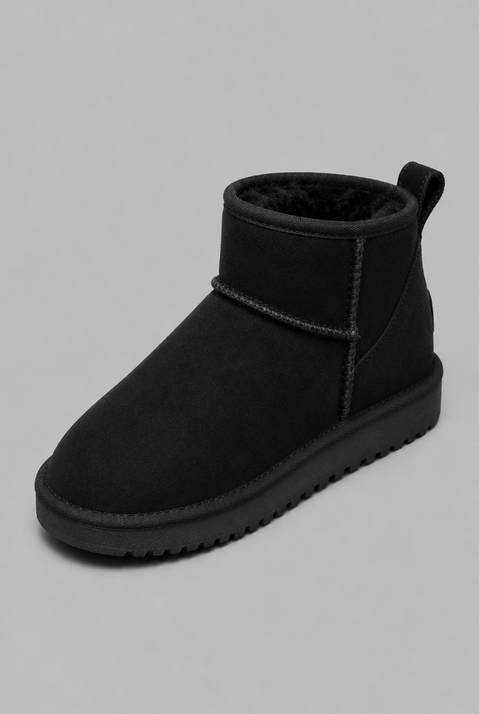 Suede Ankle Boots with Faux Fur Lining Audrey Calvero