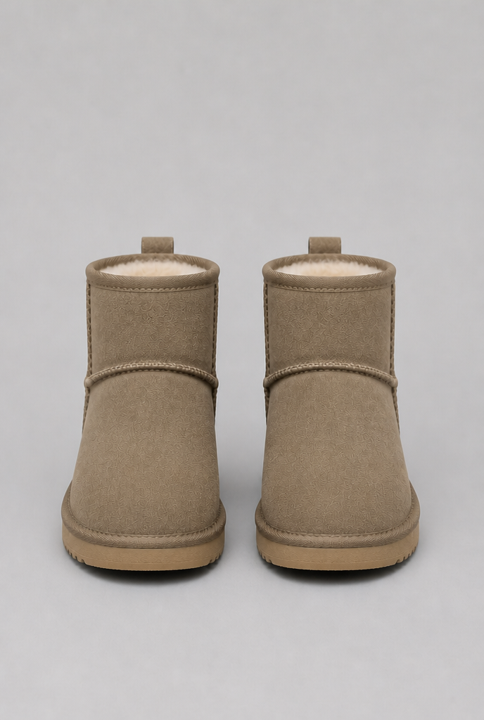 Suede Ankle Boots with Faux Fur Lining Audrey Calvero