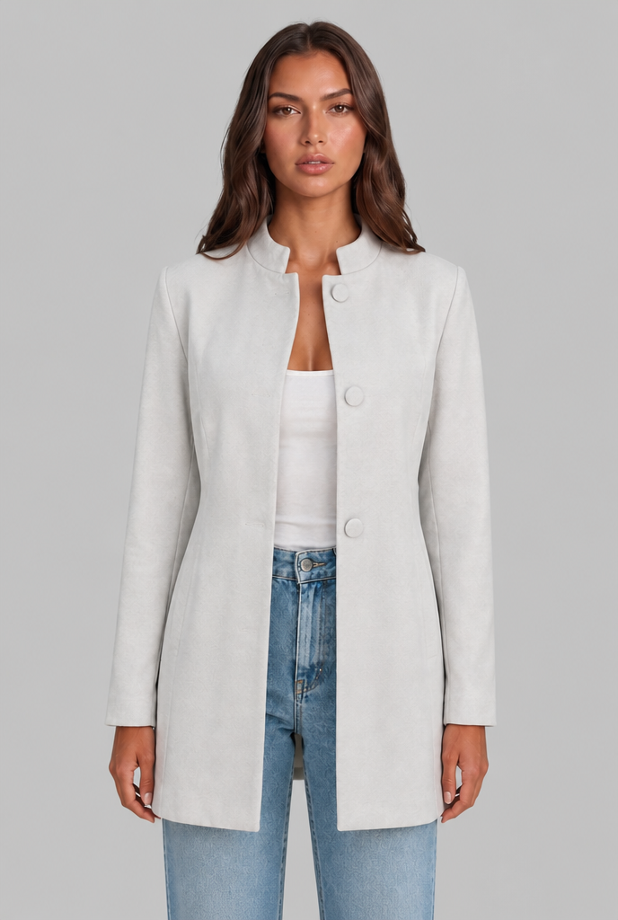 Tailored Coat with Button Front Audrey Calvero