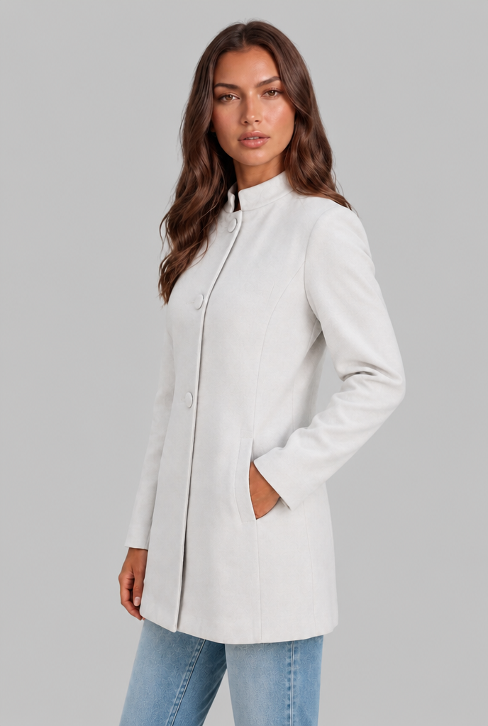 Tailored Coat with Button Front Audrey Calvero