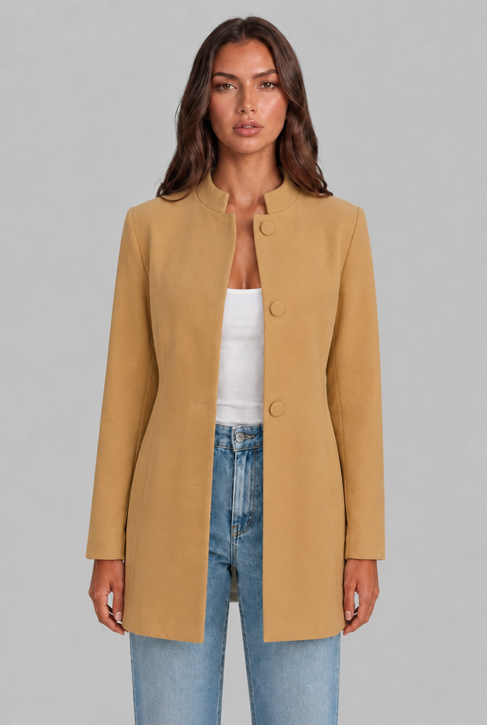 Tailored Coat with Button Front Audrey Calvero