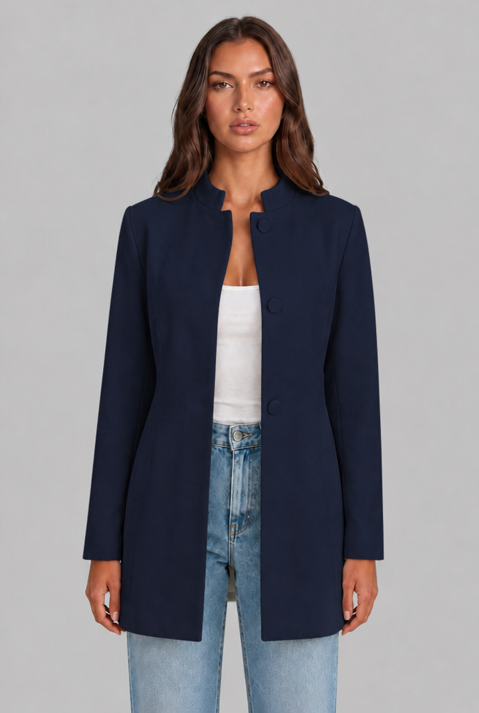 Tailored Coat with Button Front Audrey Calvero