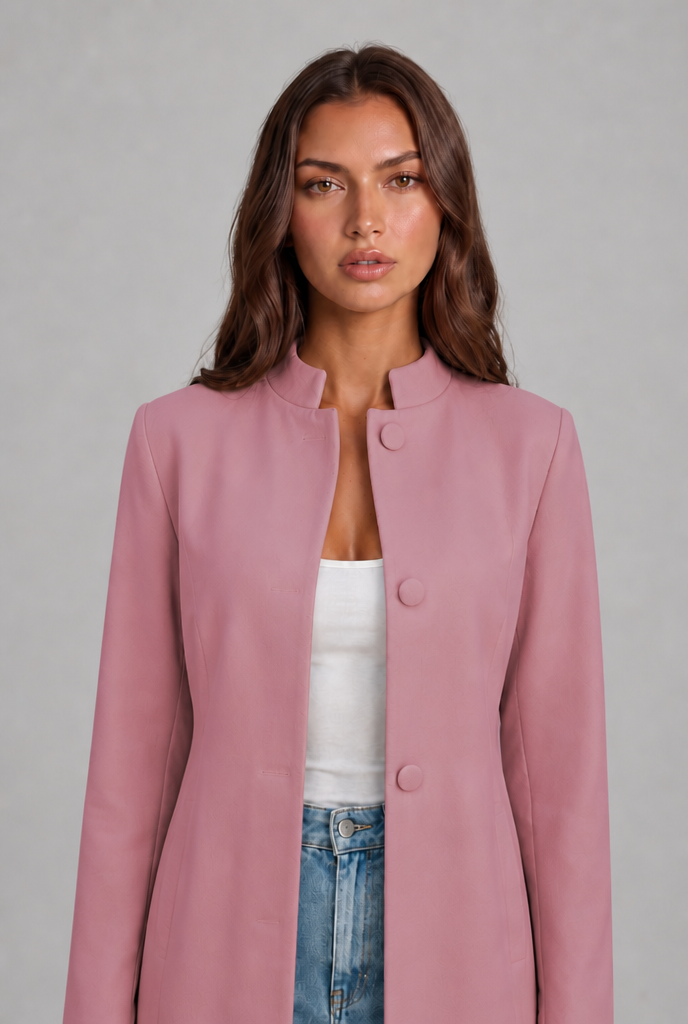 Tailored Coat with Button Front Audrey Calvero
