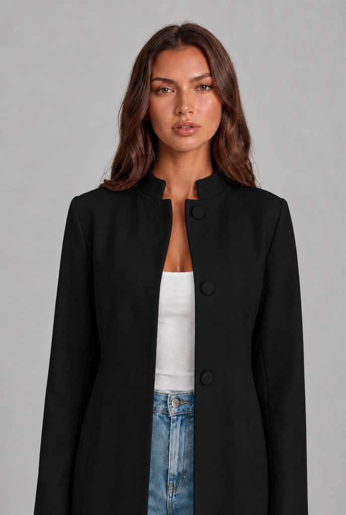 Tailored Coat with Button Front Audrey Calvero