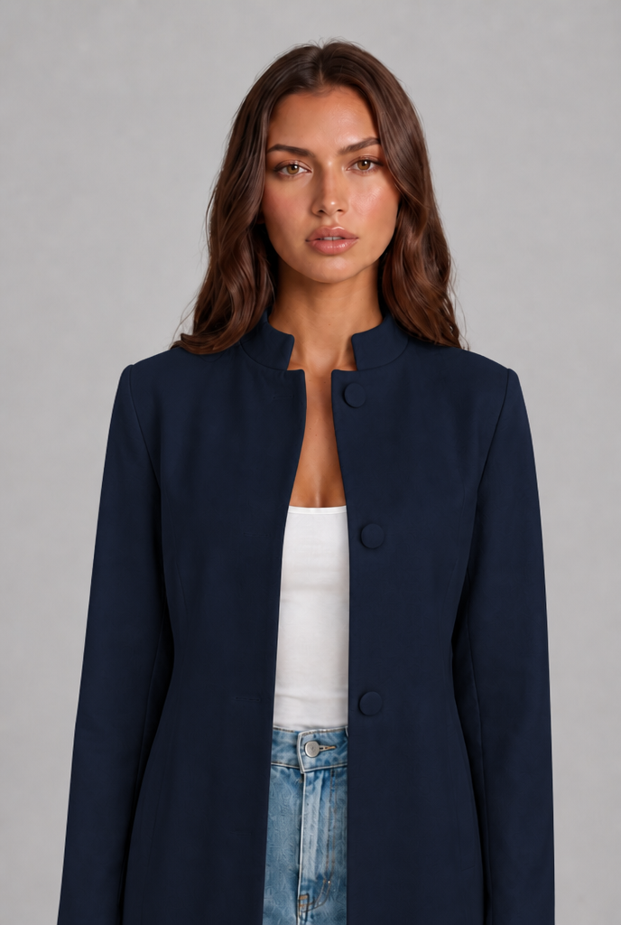 Tailored Coat with Button Front Audrey Calvero