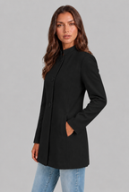 Tailored Coat with Button Front Audrey Calvero