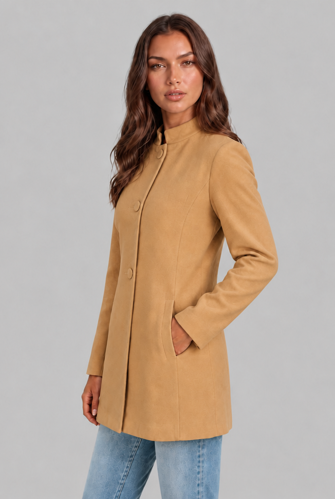 Tailored Coat with Button Front Audrey Calvero